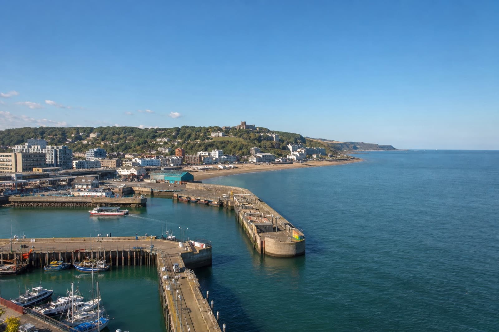 Folkestone harbour and coast, Kent